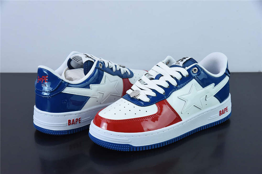 A Bathing Ape Bape Sta Low Red, white blue