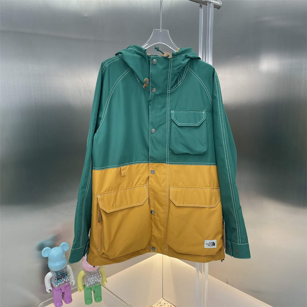 TNF hard shell Mountain Jacket Green Yellow