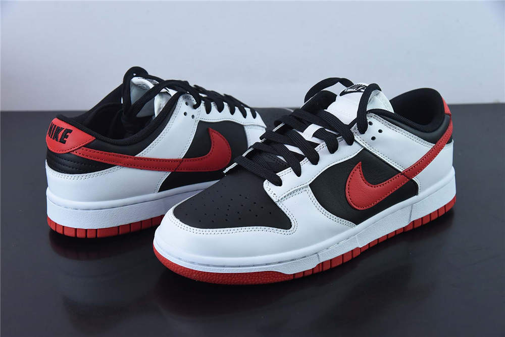 Nike Dunk Low White Black Red