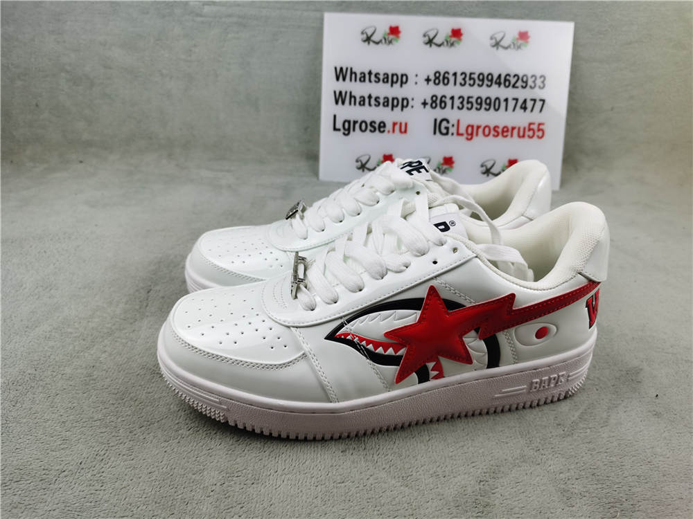 A Bathing Ape Bape Sta Low Shark white