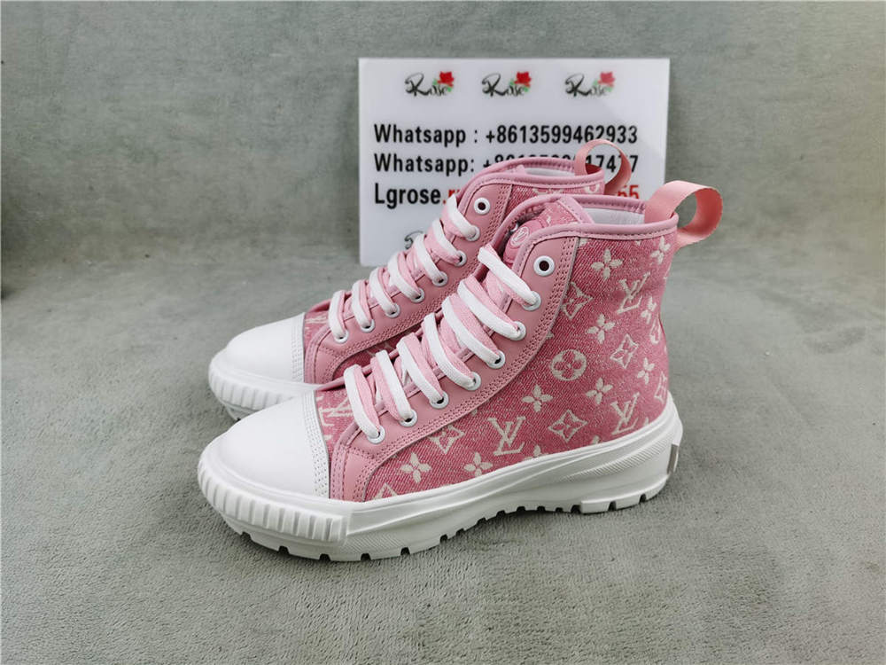 LV SQUAD SNEAKER BOOT PINK