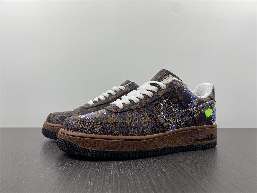 LV x Nike Air Force 1 brown