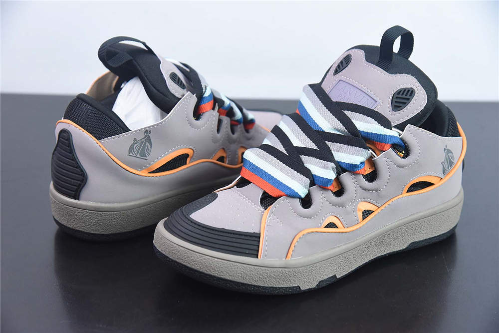 Lanvin Curb Sneaker Grey Orange