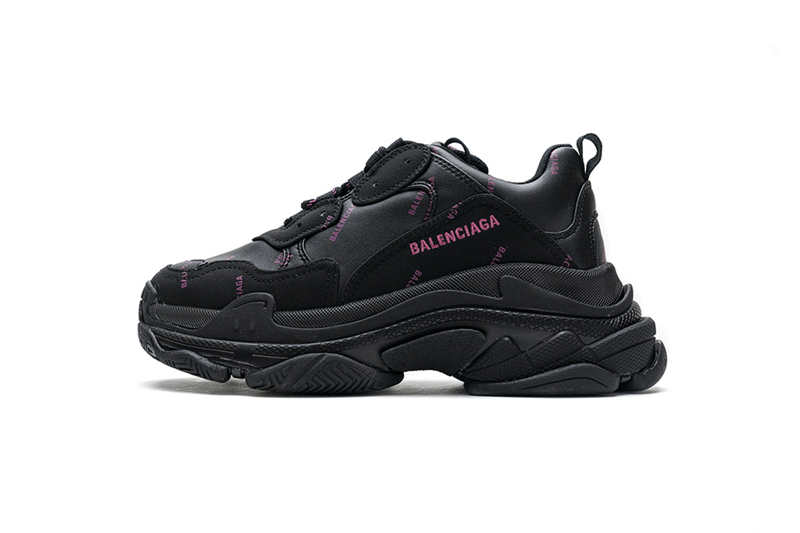 BLCG Triple S Letter Black Pink 524039 W2FA1 7635