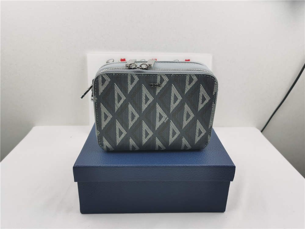 Toiletry Bag Dior Gray CD Diamond Canvas