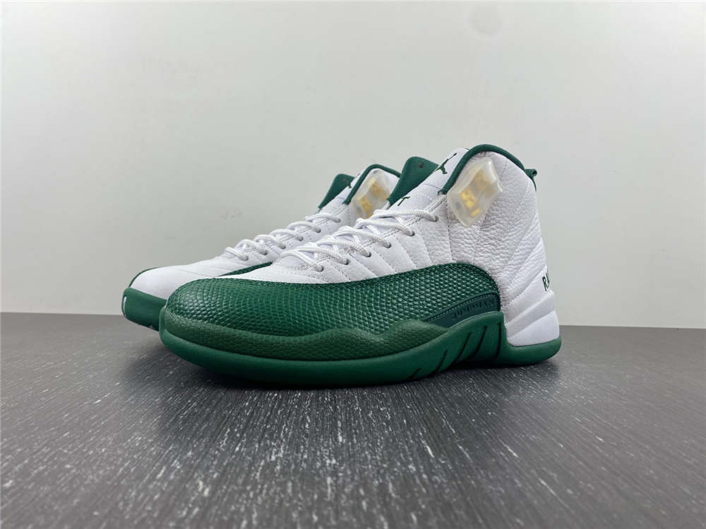 Jordan 12 PE Ray Allen White Green