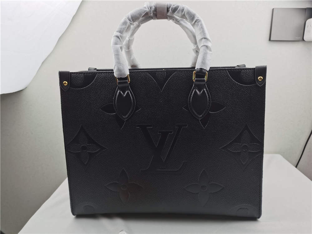 LV Black Monogram Empreinte Onthego GM