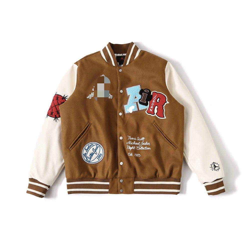 Travis Scott x Jordan Varsity Jacket Antique Brown