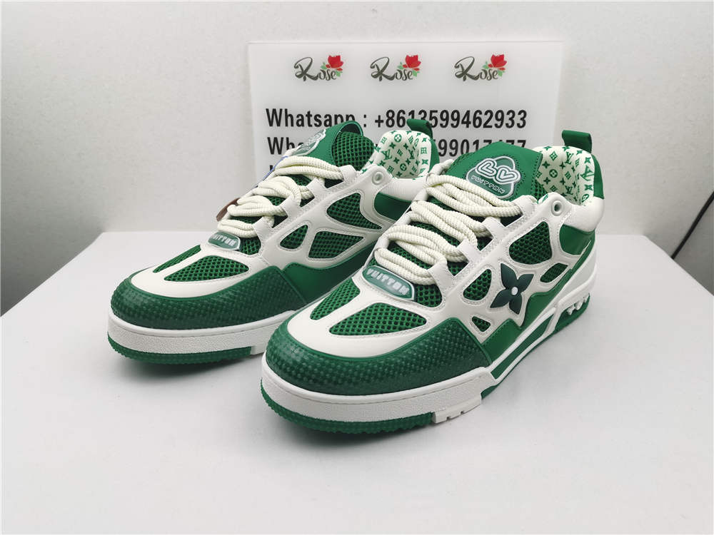 LV Skate Sneakers White green