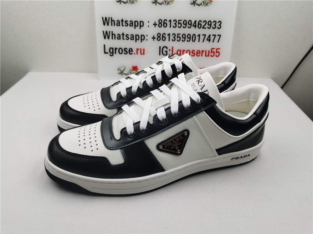 Prada Downtown Low Leather White Black