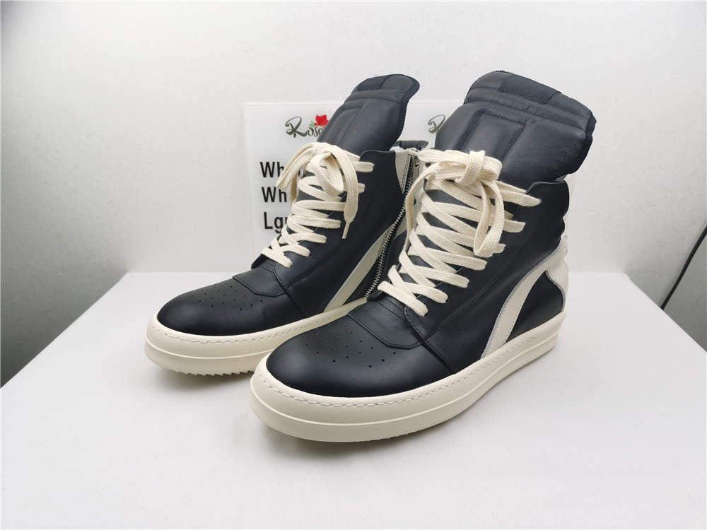 Rick Owens GeoBasket Black Milk