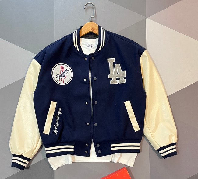 LA Dodgers Navy Varsity Baseball Jacket