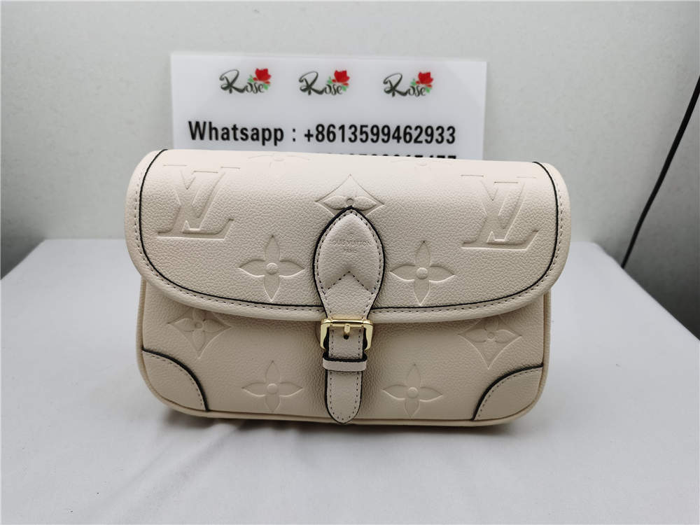 LV Cream Monogram Empreinte Leather Diane